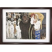 クリムト、ベートーヴェン・フリーズ2、希少画集画、新品額装付 クリムト、ベートーヴェン・フリーズ2、希少画集画、新品額装付